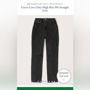 Abercrombie & Fitch Curve Love Ultra Hi Rise 90s Straight Jeans